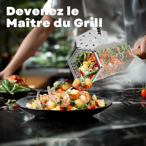 Vue 4 de Panier Barbecue Roulant