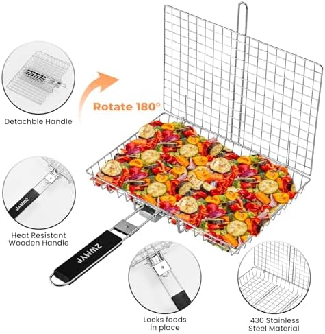Vue 4 de Panier De Barbecue Robuste