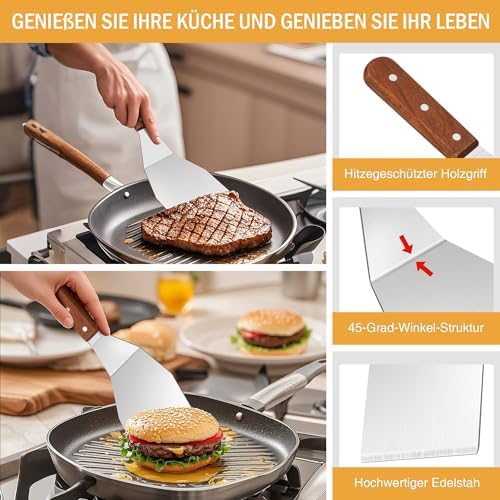 Vue 3 de Grande Spatule En Inox