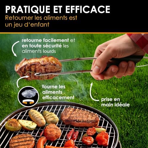 Vue 3 de Pince Barbecue Inox