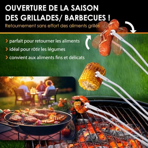 Vue 5 de Pince Barbecue Inox