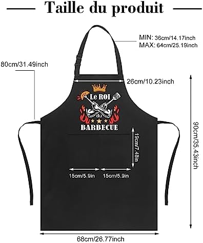 Vue 2 de Tablier Barbecue Homme Tablier