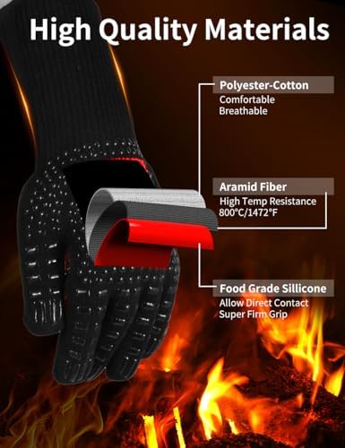 Vue 3 de Gants De Barbecue Gants