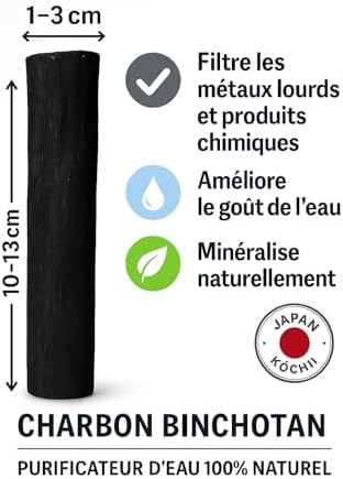 Vue 3 de Authentique Charbon Binchotan Japonais