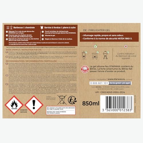 Vue 2 de Starwax Gel Allume Feu