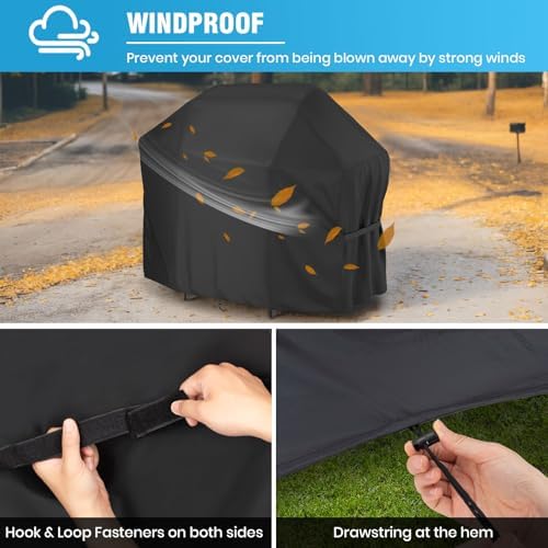 Vue 3 de Velway Housse Barbecue Exterieur