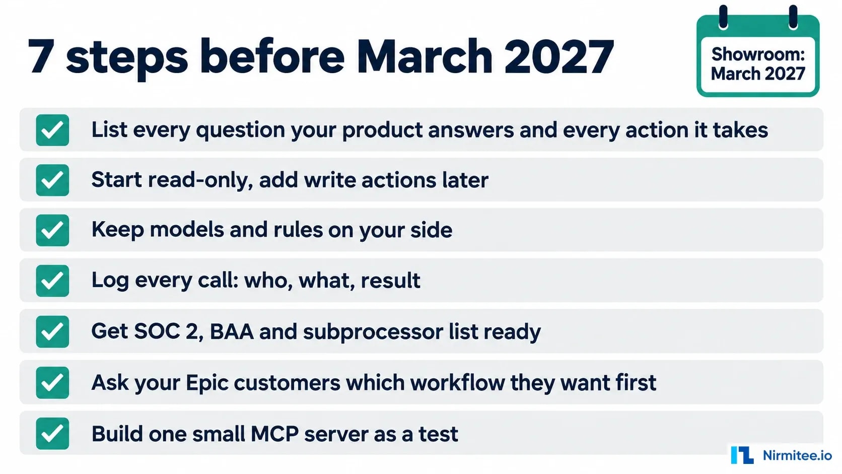 Seven-step readiness checklist for Epic Connectors before March 2027