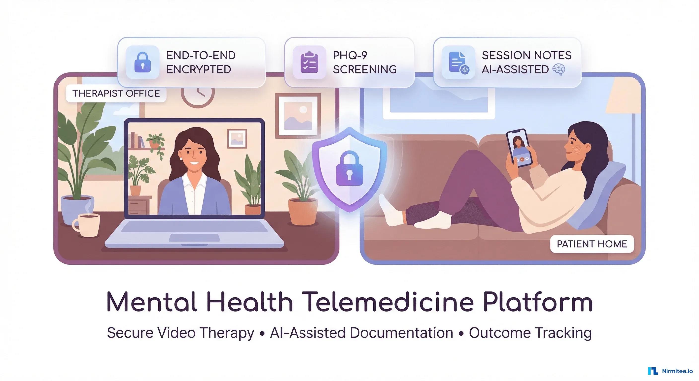 Building a Mental Health Telemedicine Platform: Secure Video Therapy, AI-Assisted Notes, and Digital Outcome Tracking