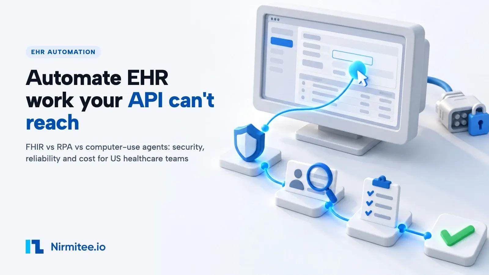 EHR Automation Without API Access: FHIR vs RPA vs Computer-Use Agents (2026)