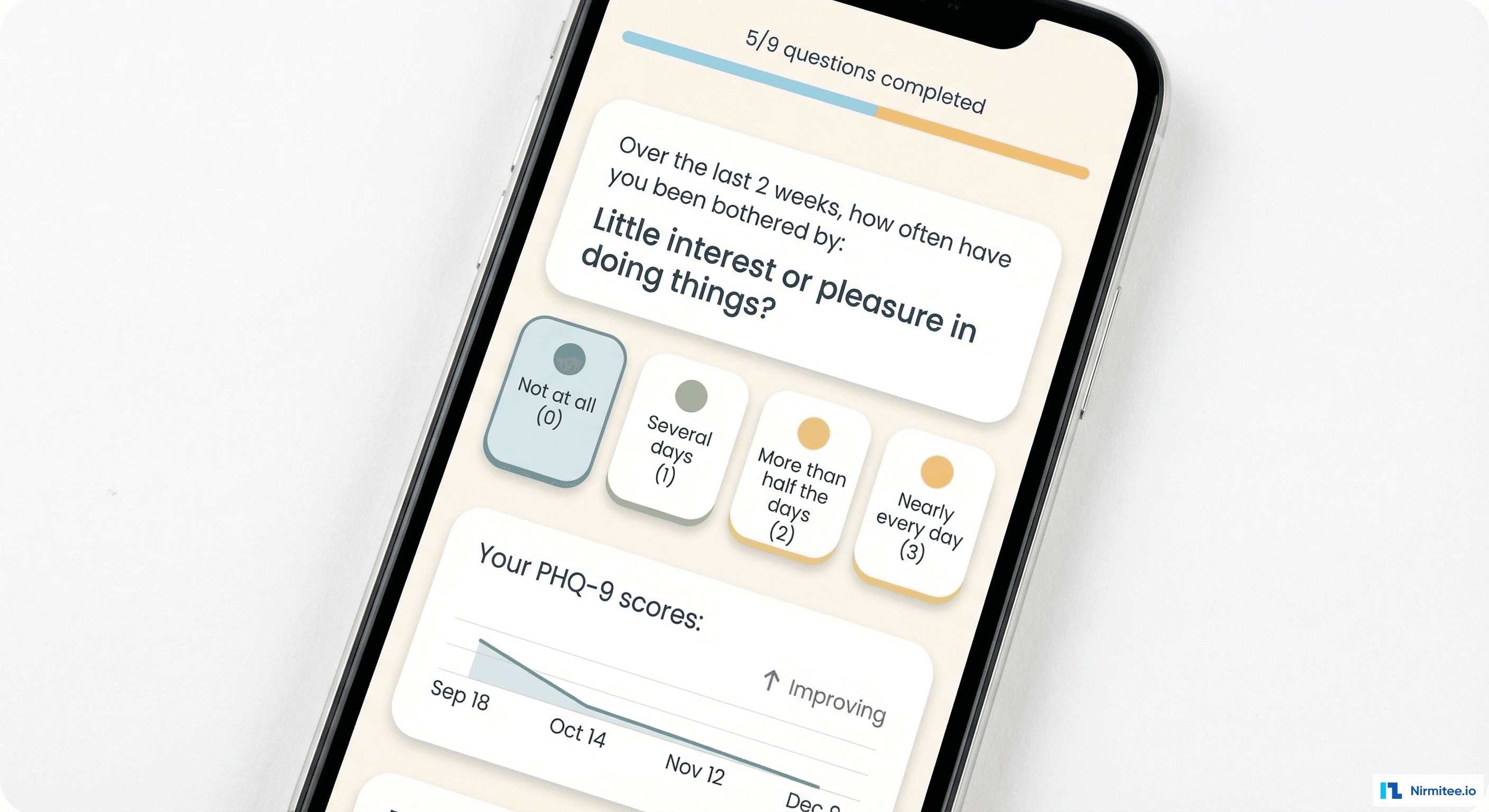 PHQ-9 Depression Assessment - Digital Screening with Score Trending