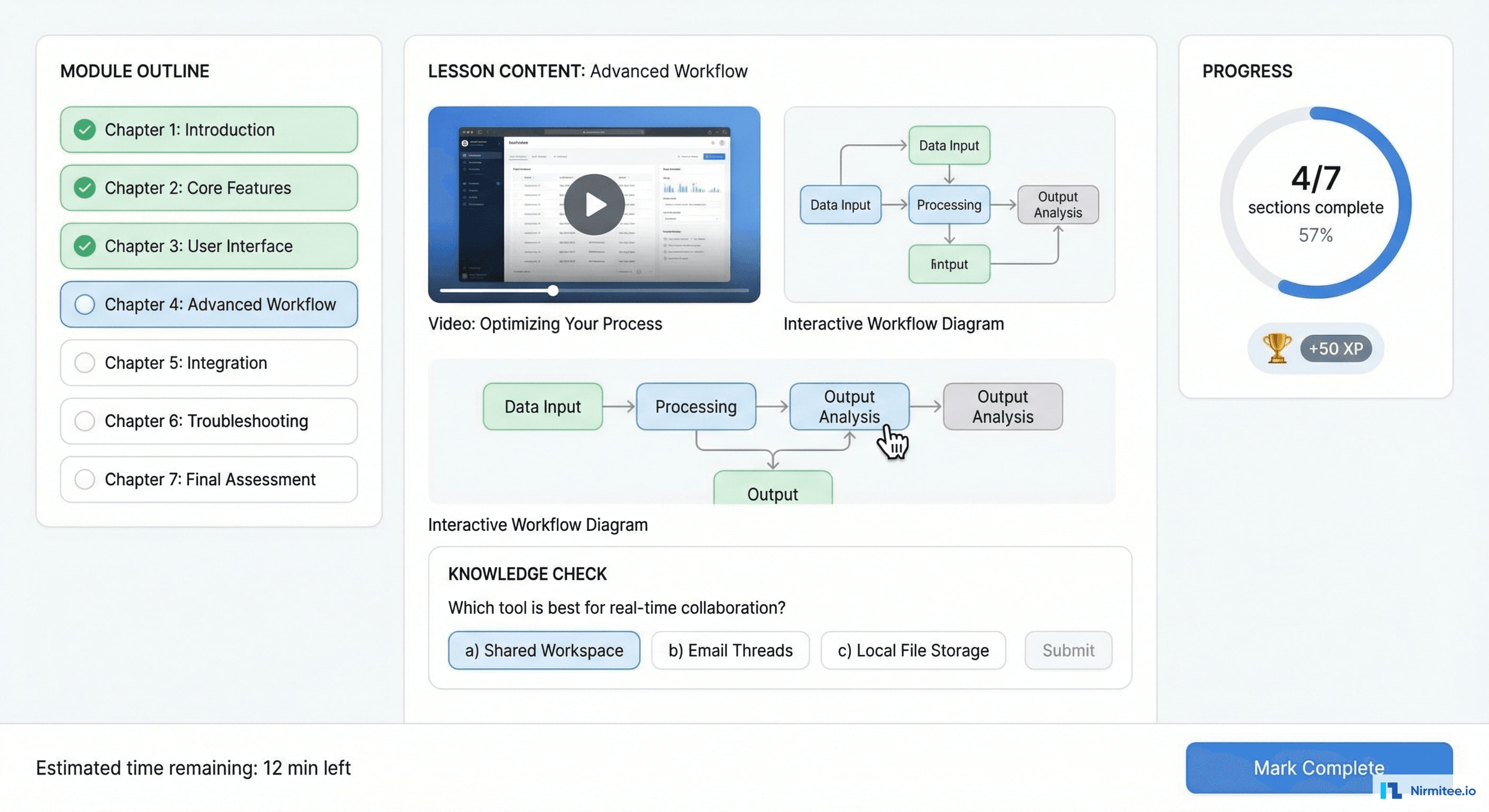 Interactive Course Module - Video, Diagrams, Knowledge Checks