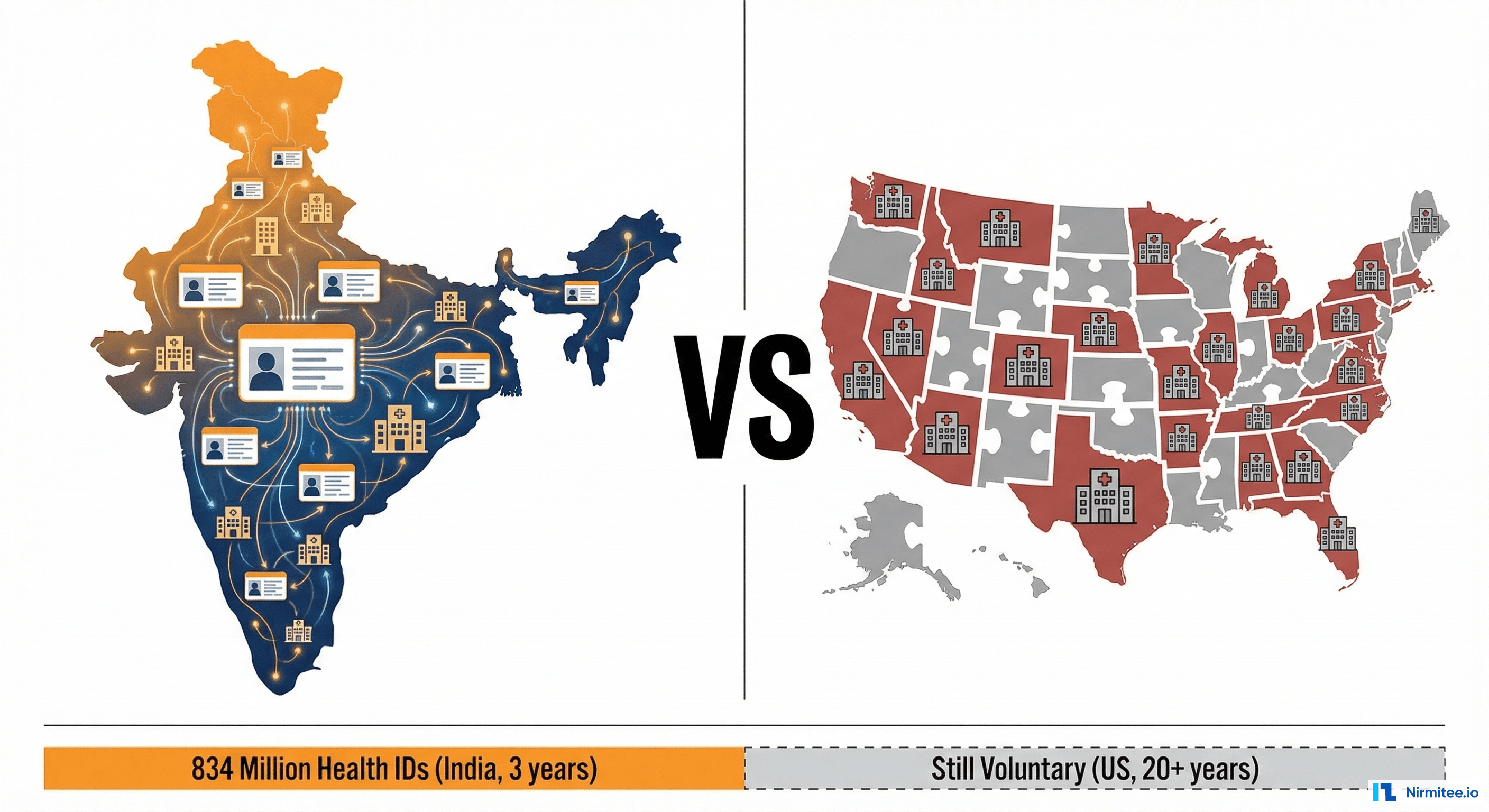 India Has 834 Million Digital Health IDs. America Has TEFCA. Here's What the US Can Learn.