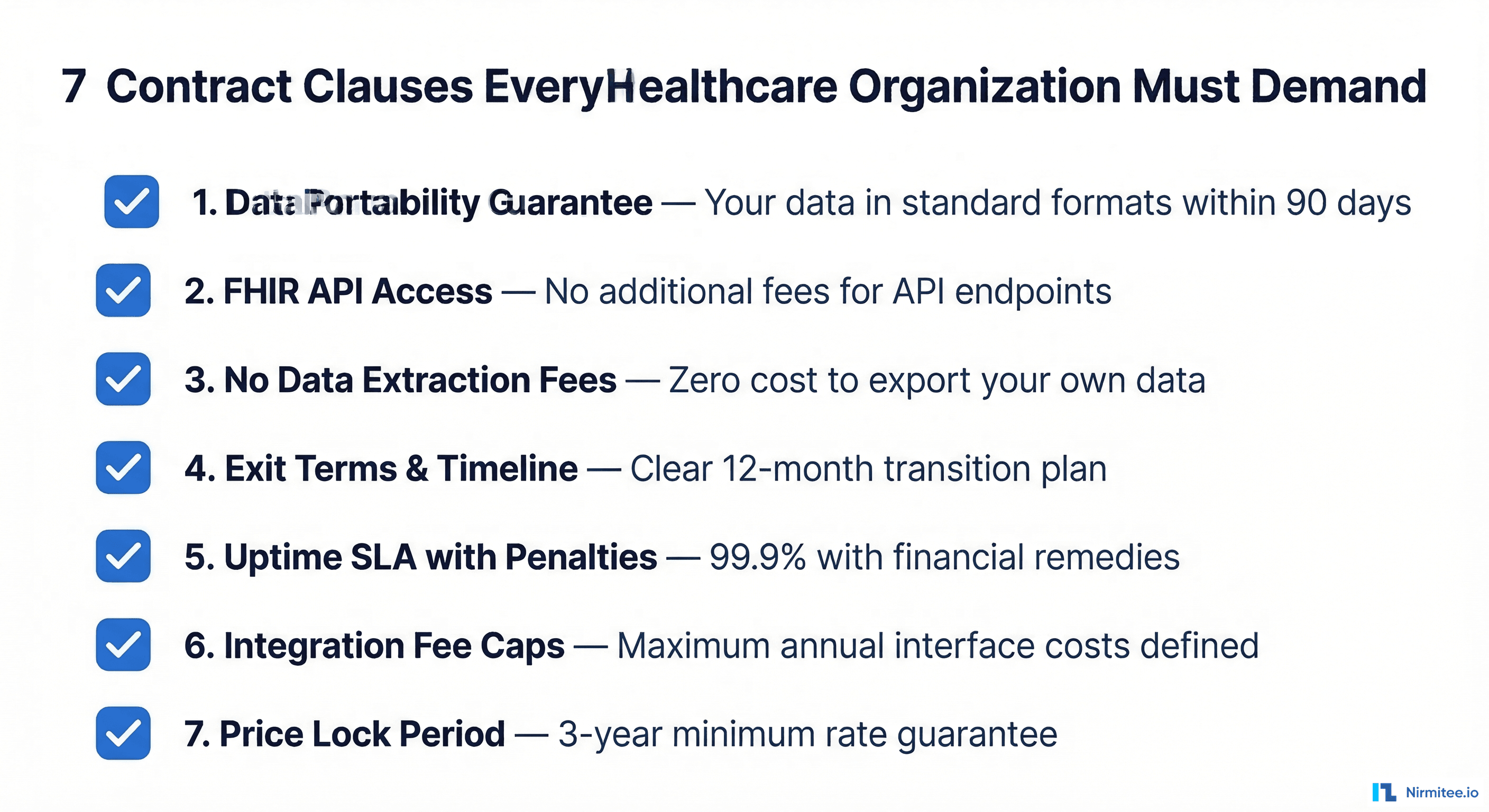7 Contract Clauses Every Healthcare Organization Must Demand - Checklist