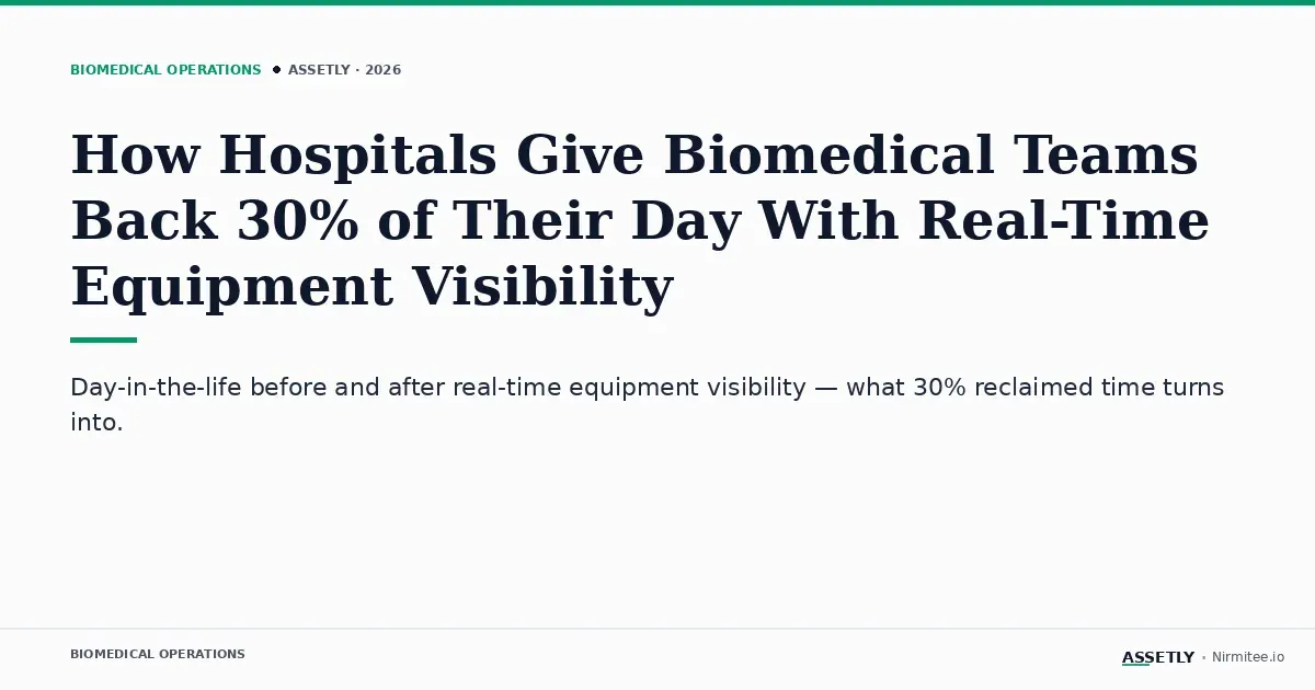 How Hospitals Give Biomedical Teams Back 30% of Their Day With Real-Time Equipment Visibility