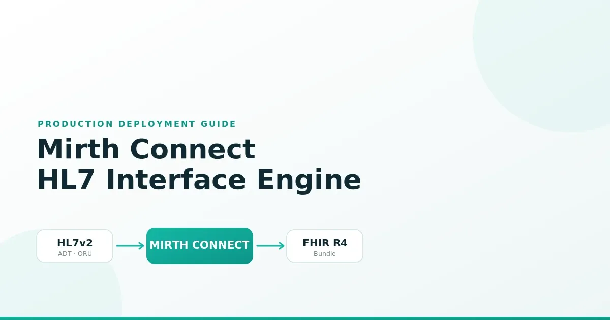 Mirth Connect Production Deployment: HL7 Interface Engine Setup Guide 2026