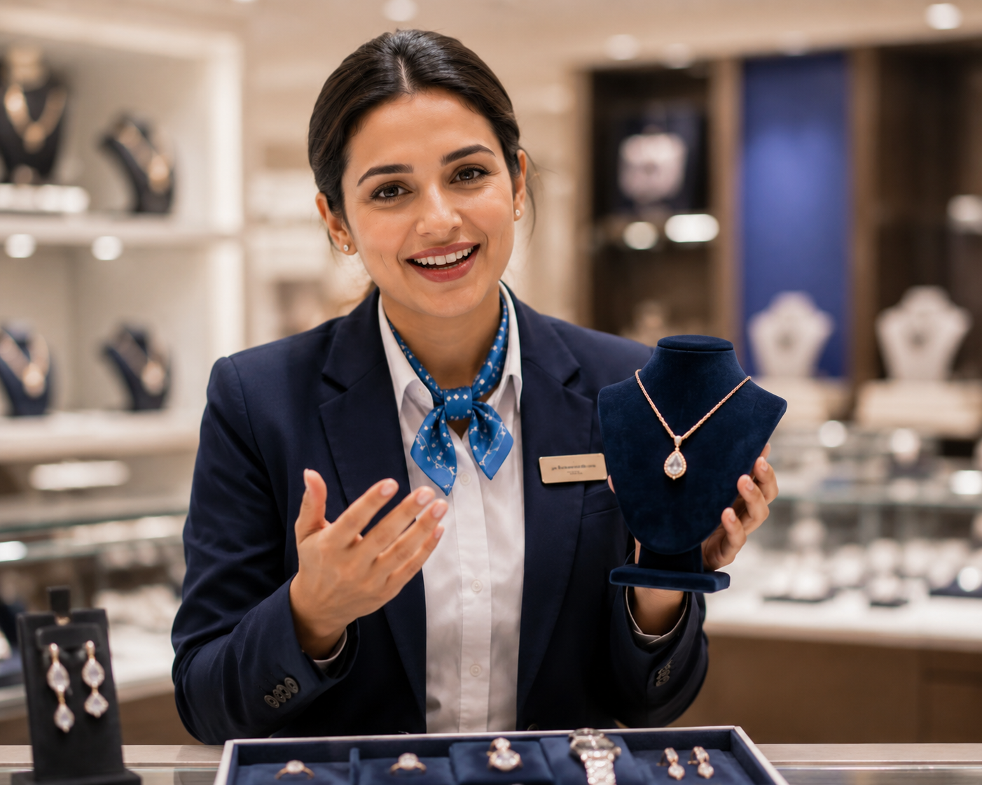 Sales consultant on live video call