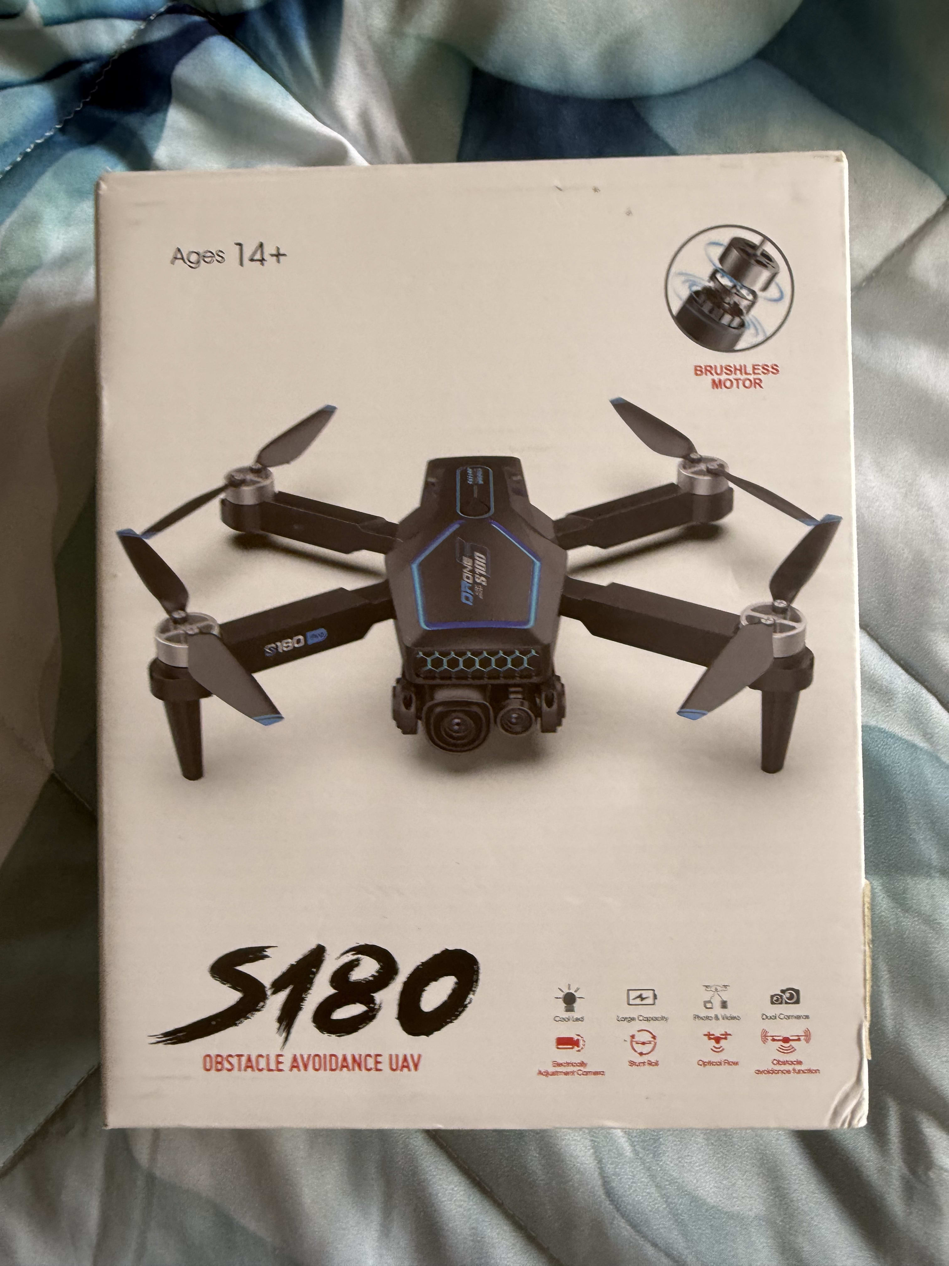 🚁 DRONE S180 PIEGHEVOLE CON TELECAMERA HD – FUNZIONANTE – €20
