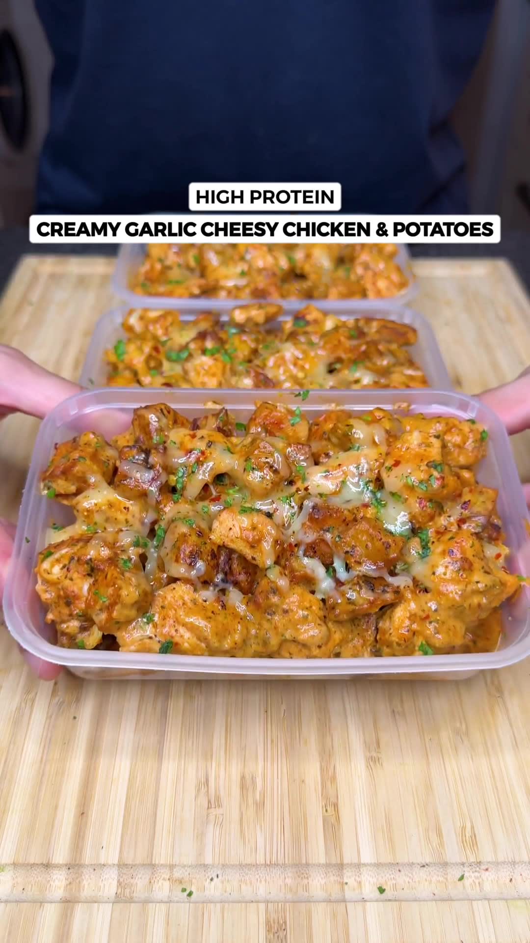Creamy Garlic Cheesy Chicken & Potatoes