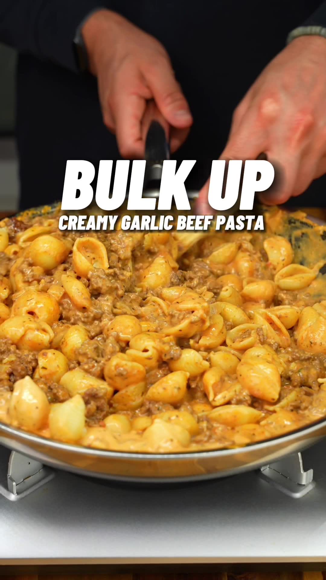 Creamy Garlic Beef Pasta (Bulking)