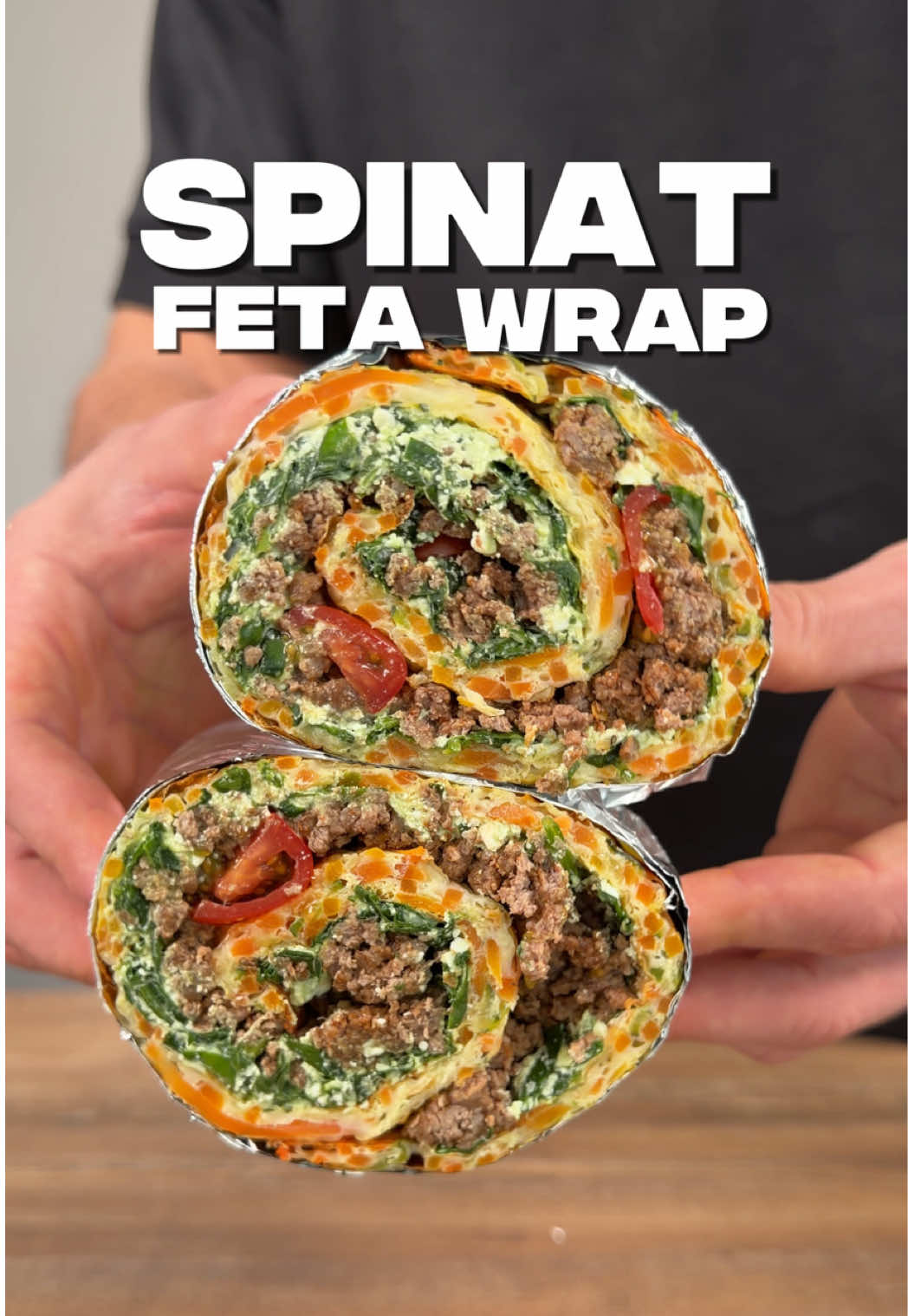 High Protein Spinat-Feta Wrap