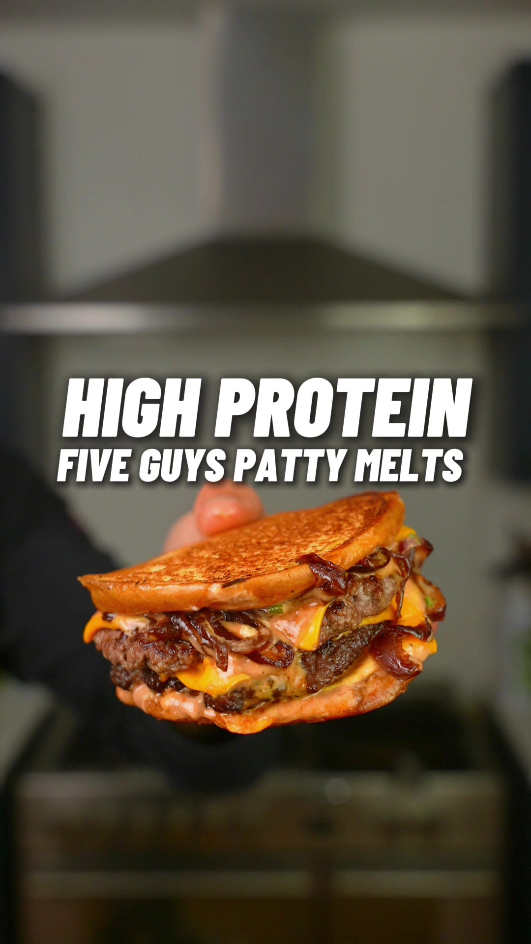 High Protein Five Guys Patty Melt