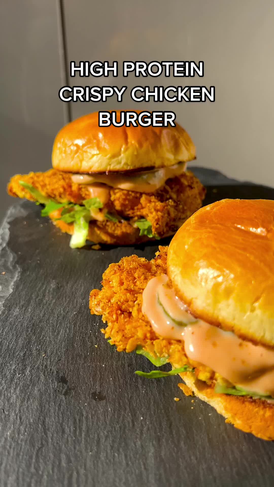 Crispy High Protein Chicken Burger