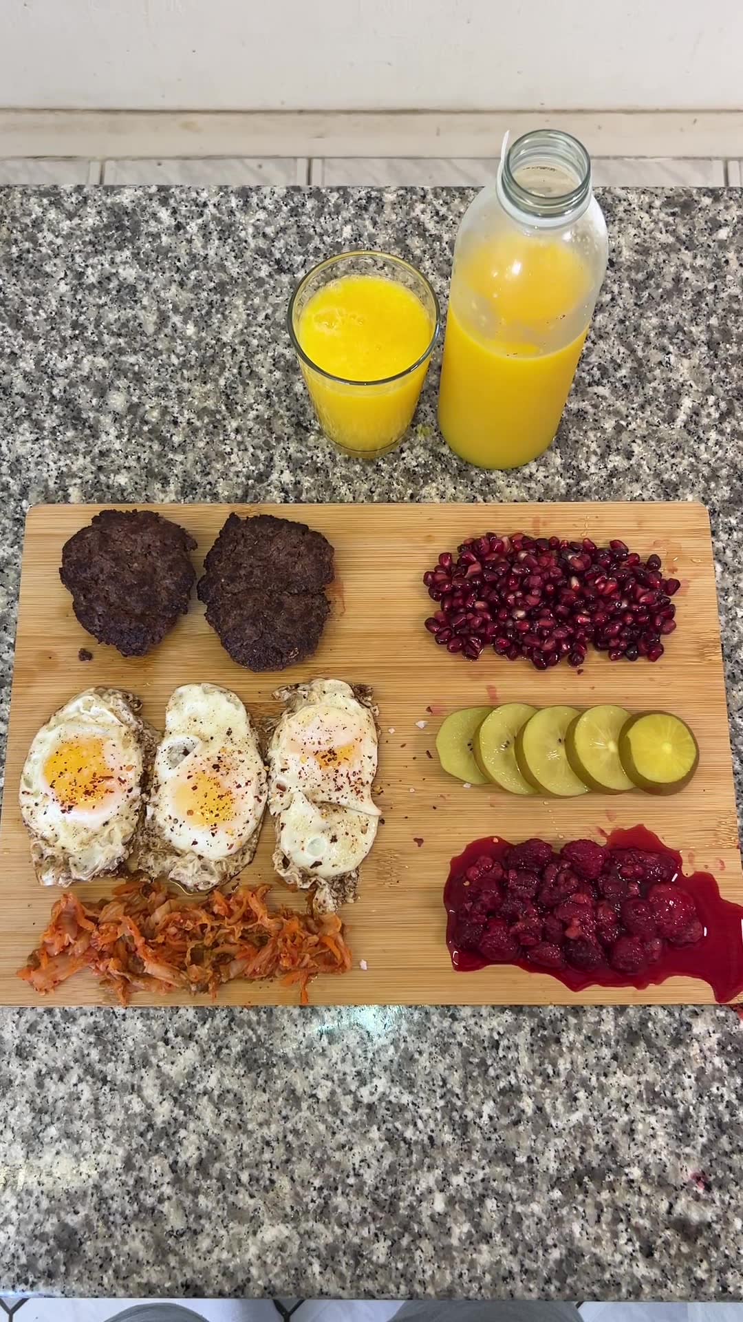 Beef Patty & Eggs Board