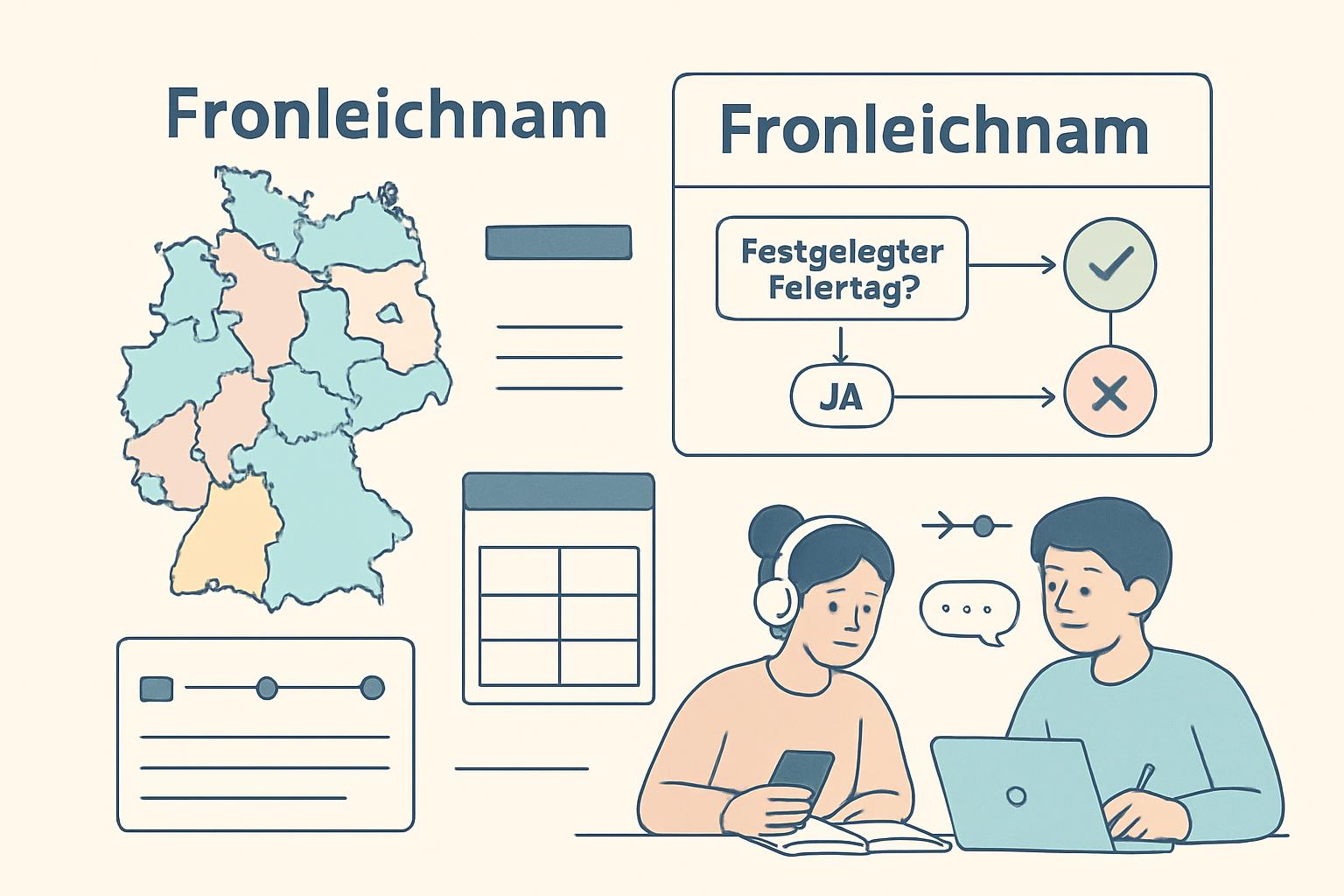 Fronleichnam 2026 Eyalet ve Günlük Yaşam Karar Rehberi: Tatil, Market, Okul ve Almanca Pratikler destek görseli 1