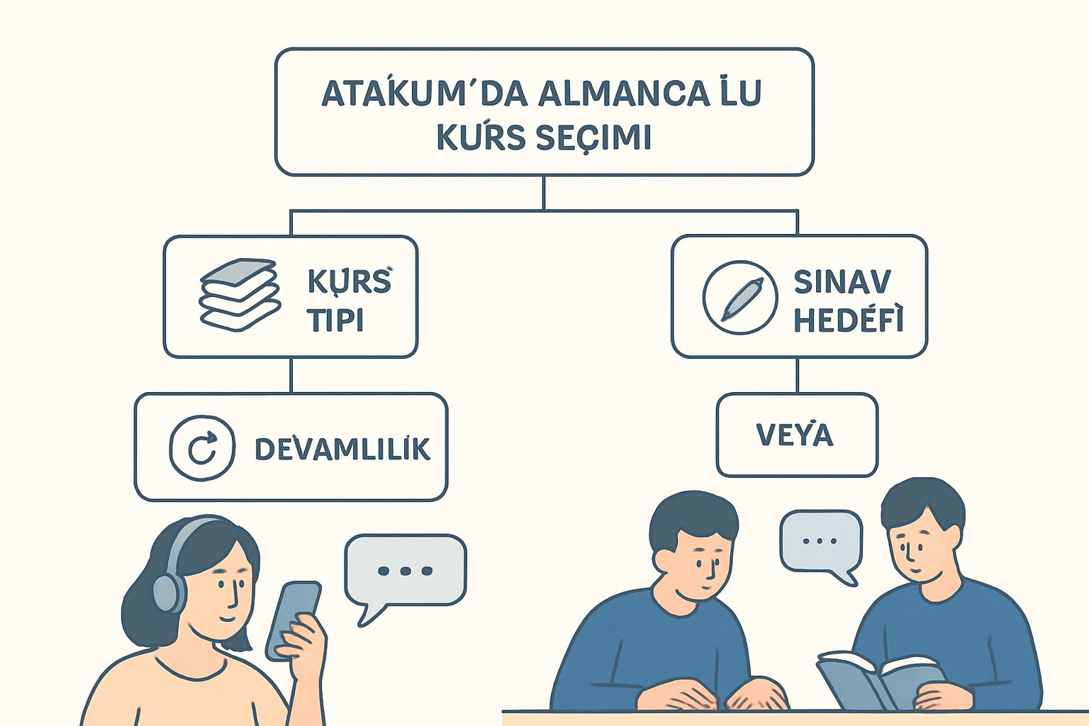 Atakum Almanca kursu seçimi: Yüz yüze eğitimde ders devamlılığı, konuşma pratiği ve kurs seçimi için risk-fayda analizi destek görseli 1