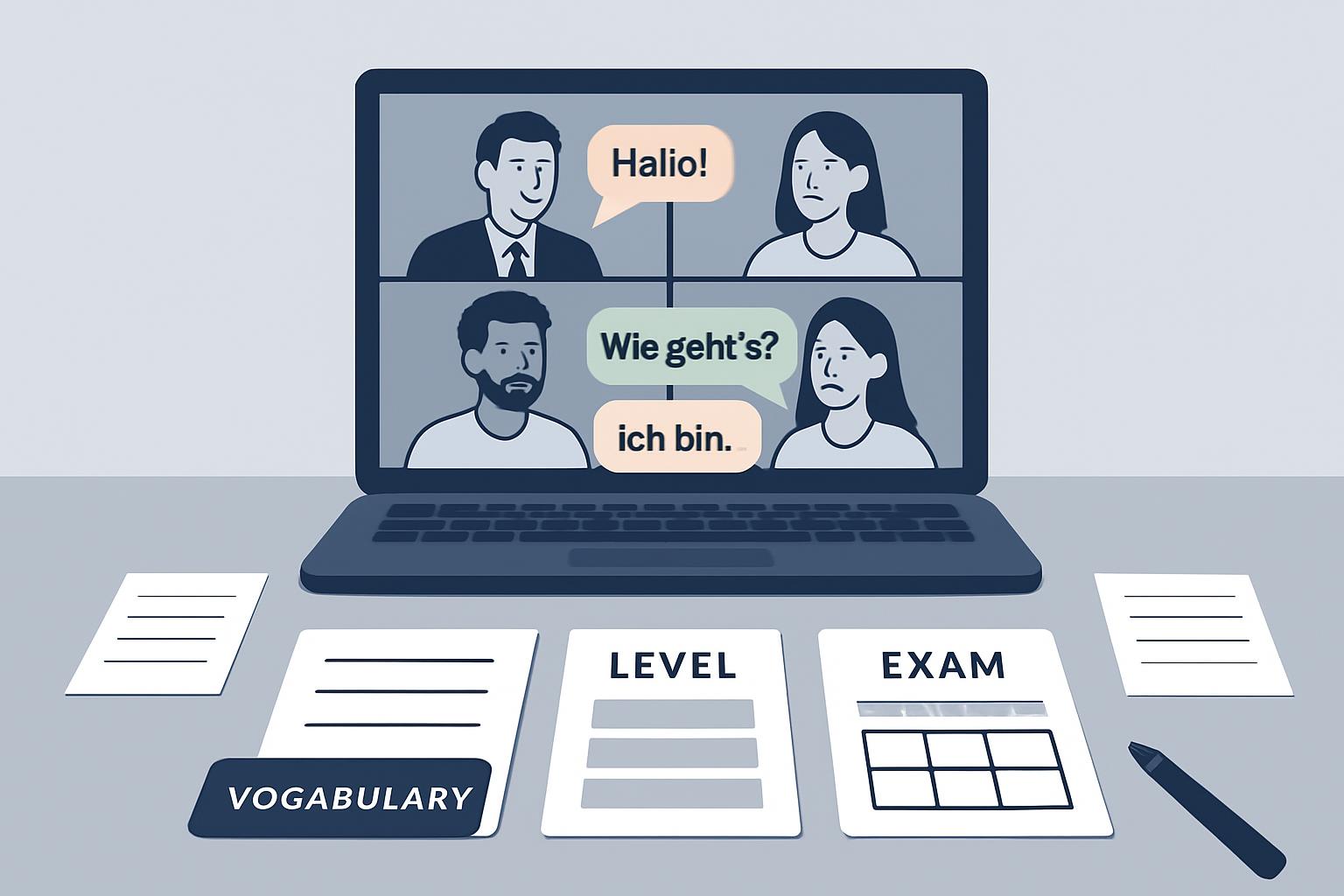 Goethe ve TELC sınavlarına hazırlananlar için online Almanca kursu seçme ve çalışma stratejisi (özellikle B1-B2 seviyesi için rehber) destek görseli 3