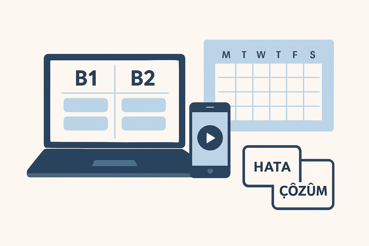B1'den B2'ye Online Almanca Kurs Planı: Seviye Geçişinde Strateji ve Hata Kontrolü destek görseli 2