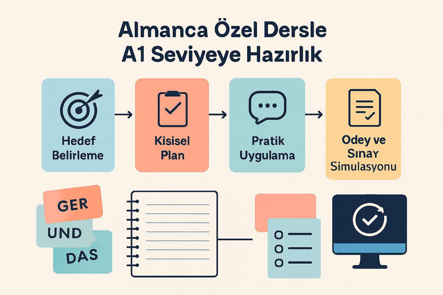 Samsun'da Yüz Yüze Almanca Özel Ders ile Kişiselleştirilmiş A1 Hazırlık: Kimlere Uygun, Nasıl Planlanır ve Başarıya Giden Yol destek görseli 1