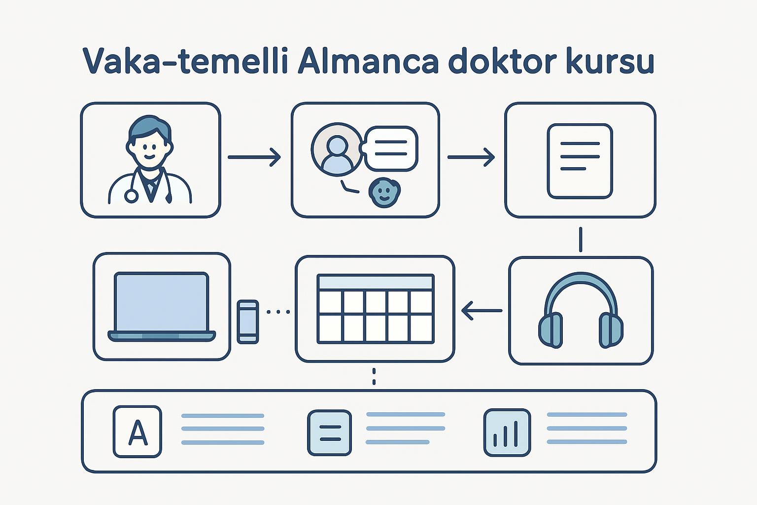 Online Almanca Kursu Alt Başlıkları: Doktorlar İçin B2 Seviyesi ve Hasta Diyalogları destek görseli 1
