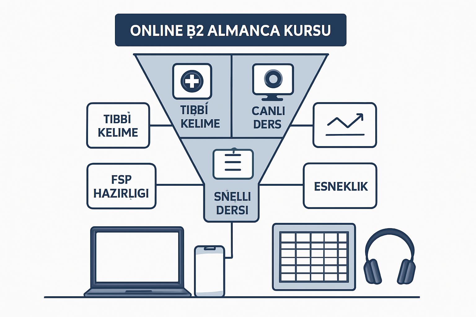 Doktorlar için online Almanca kursu, B2 seviyesi ve stratejik hazırlık destek görseli 1