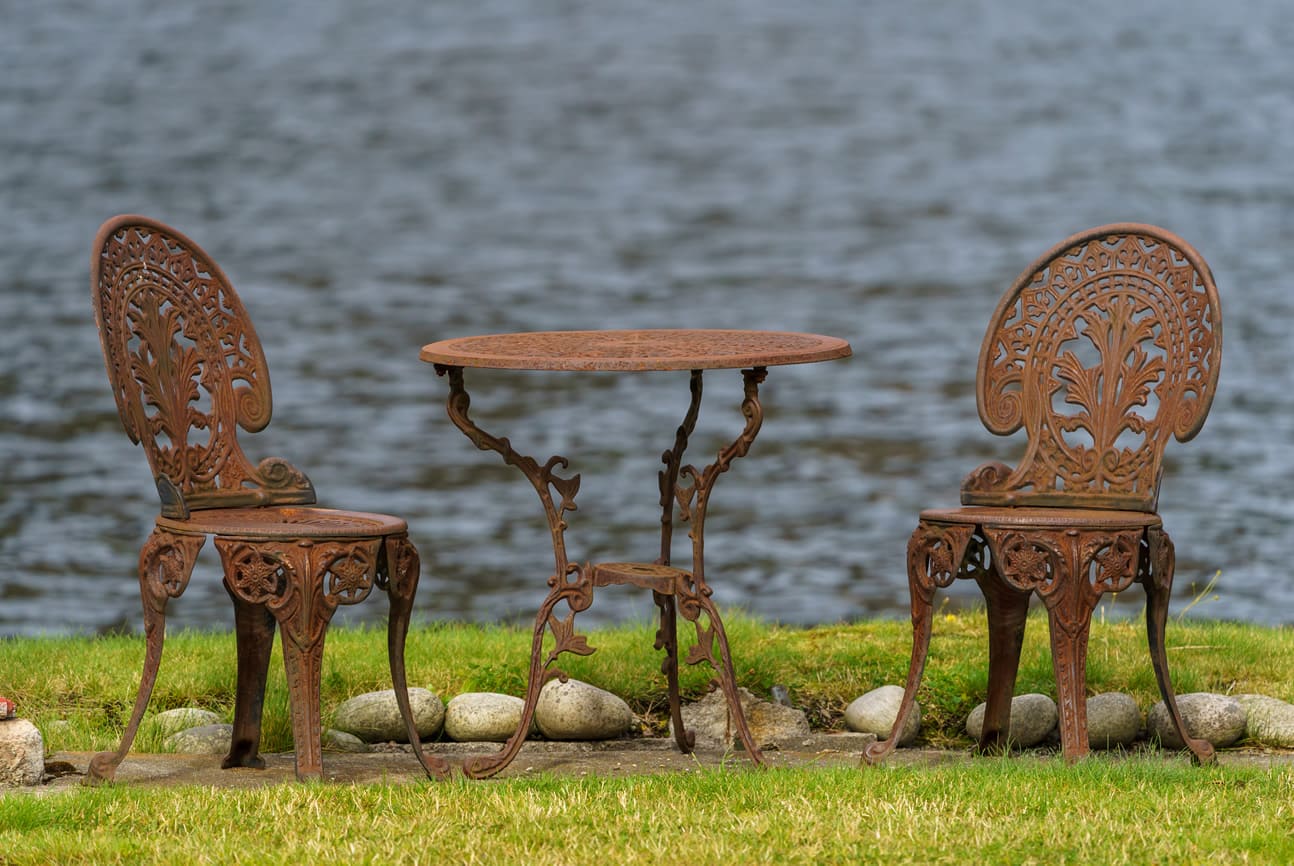 rusty outdoor furniture
