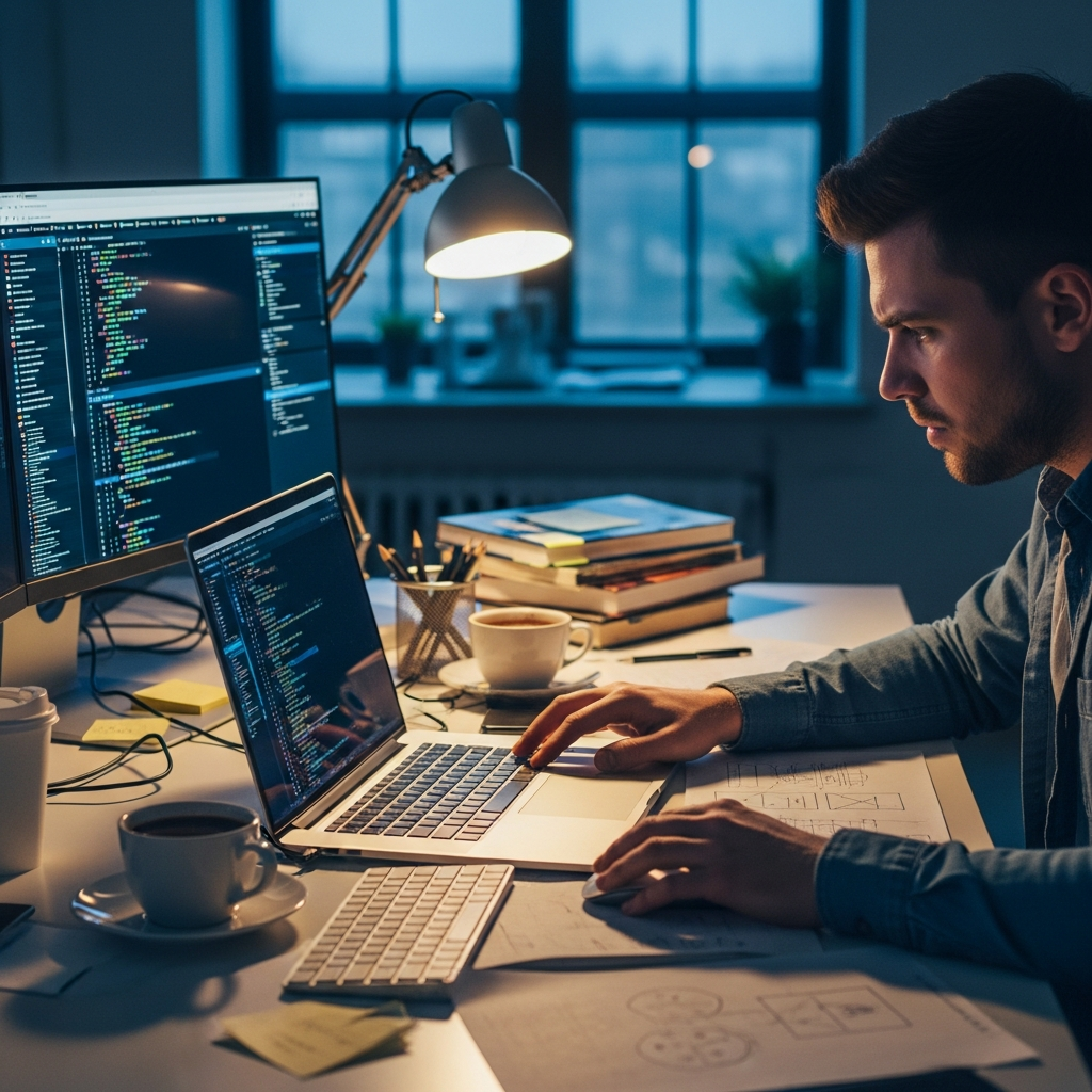 Illustration of web design elements for Vancouver businesses