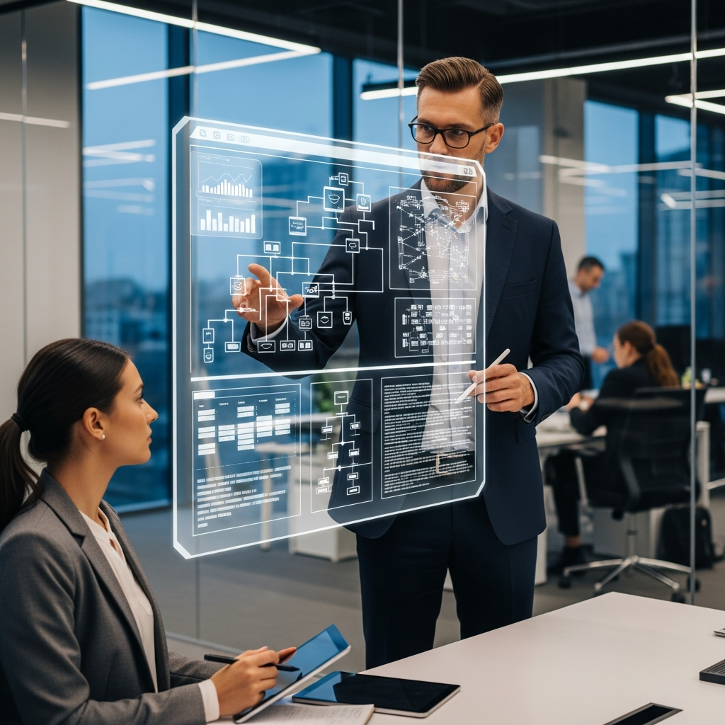 Laptop screen displaying cybersecurity lock with Vancouver skyline in background