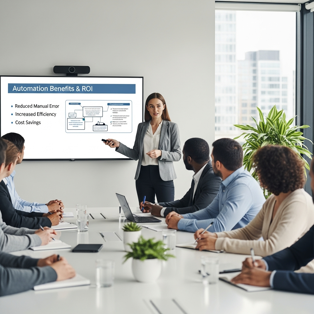 AI automation reducing manual tasks and saving time for businesses