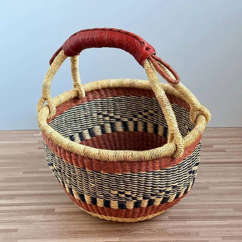 Bolga Basket Medium | Handwoven Fair Trade African Storage & Shopping Basket thumbnail 5