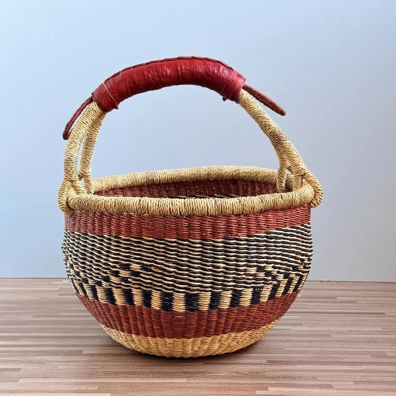Bolga Basket Medium | Handwoven Fair Trade African Storage & Shopping Basket thumbnail 2