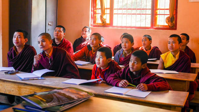 Teaching at Buddhist Monastery in Sikkim, India