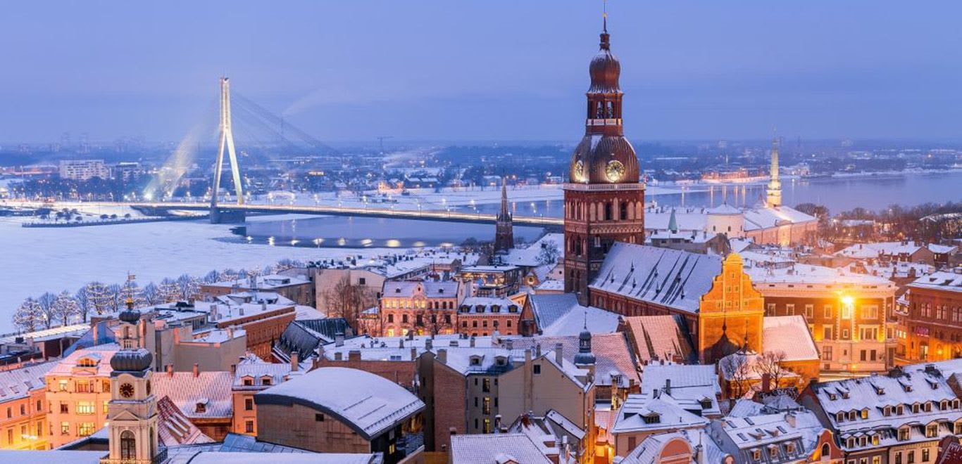 Riga - the capital of Latvia in the winter