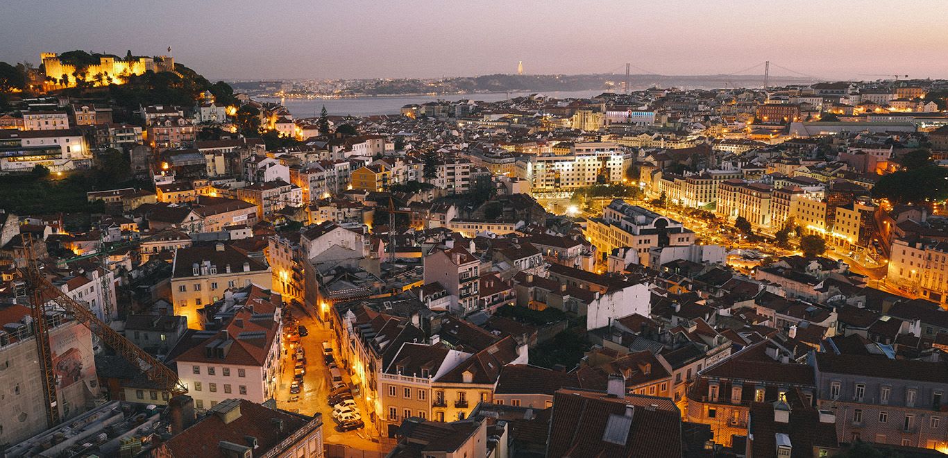 Lisbon Cityscape Sunset, Portgual