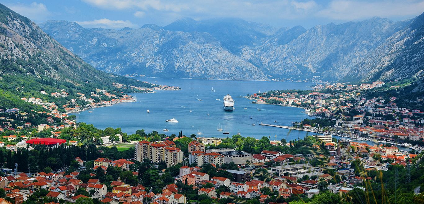 A view of the beautiful Kotor's Bay in Montenegro