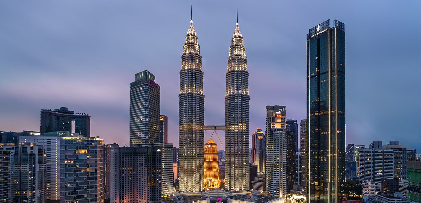 The Petronas Towers in Kuala Lumpur, Malaysia