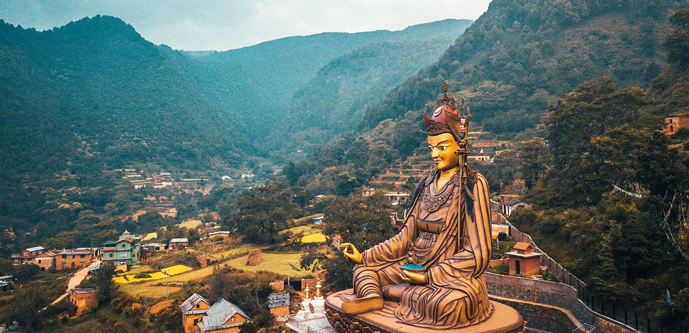 View of Statue Temple of Guru Padmasambhava, Nepal