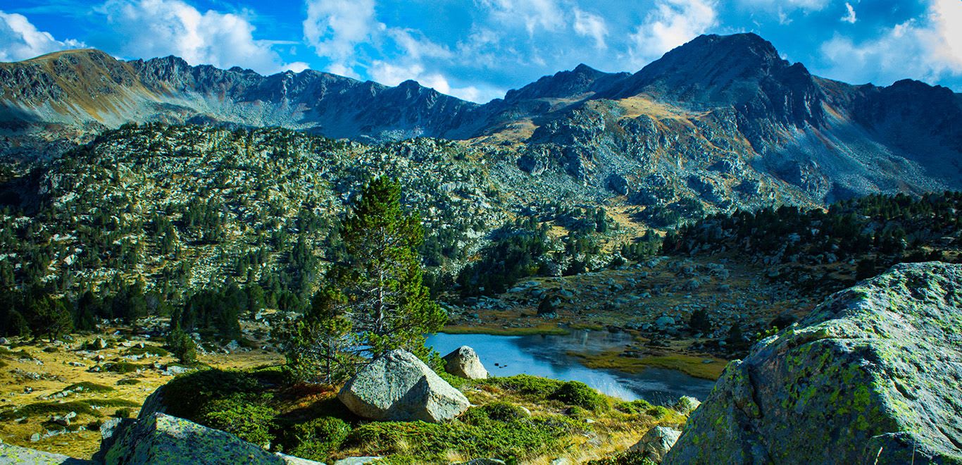 Beautiful mountain and lake view in Andorra