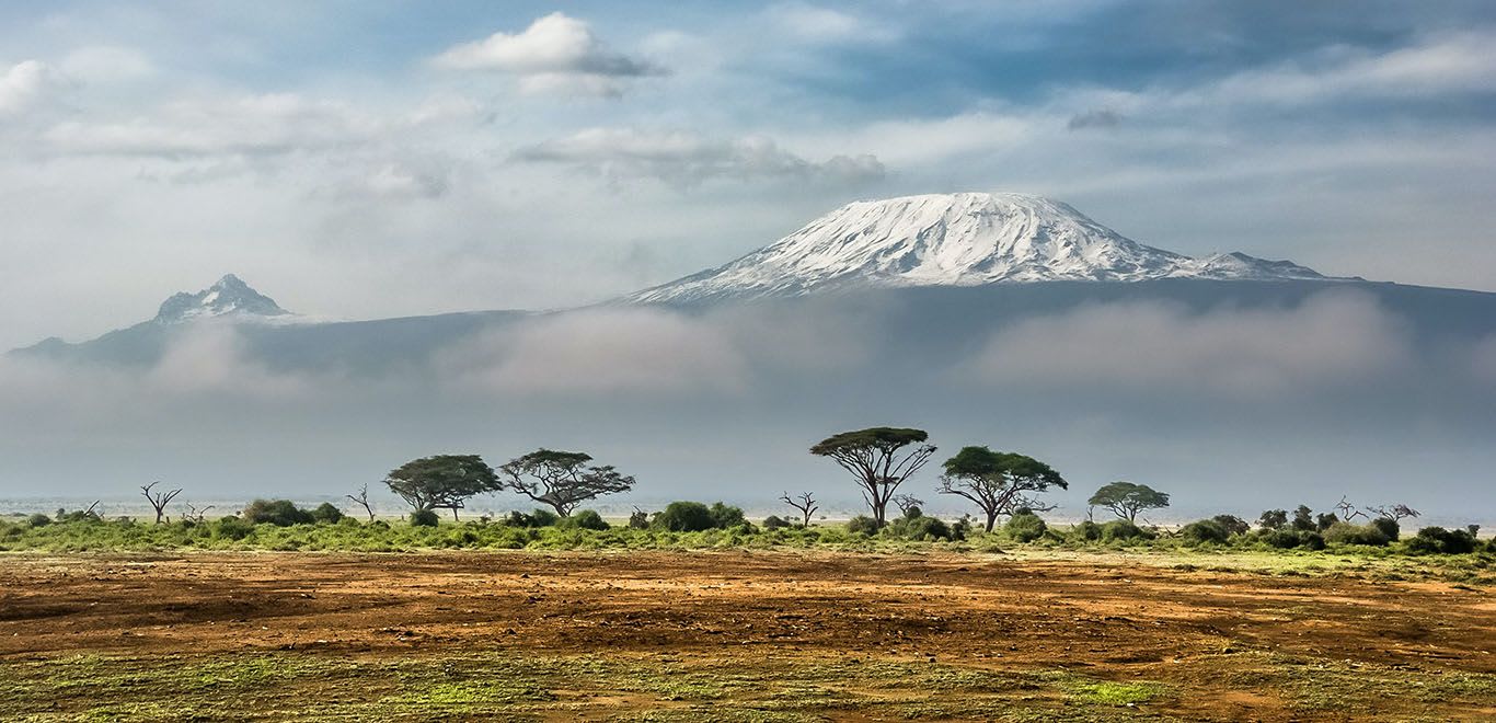 View of Kilimanjaro from Amboseli National Park, Kenya.