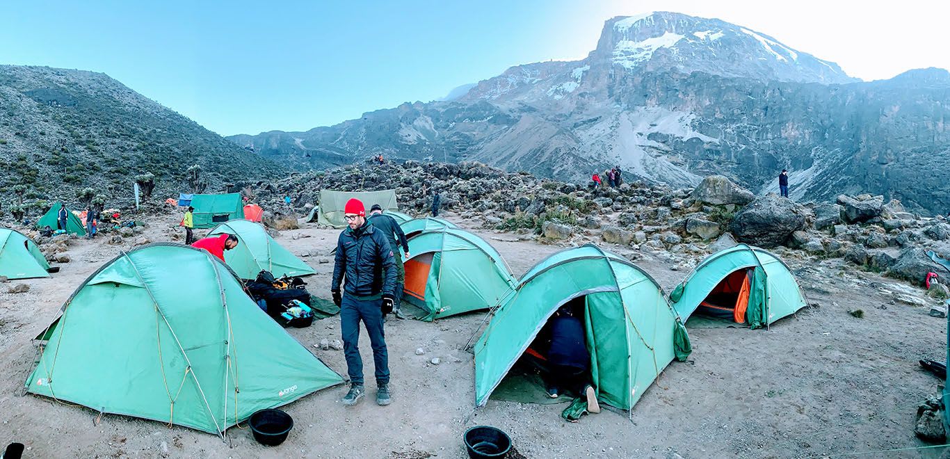 Campsite on the climb 