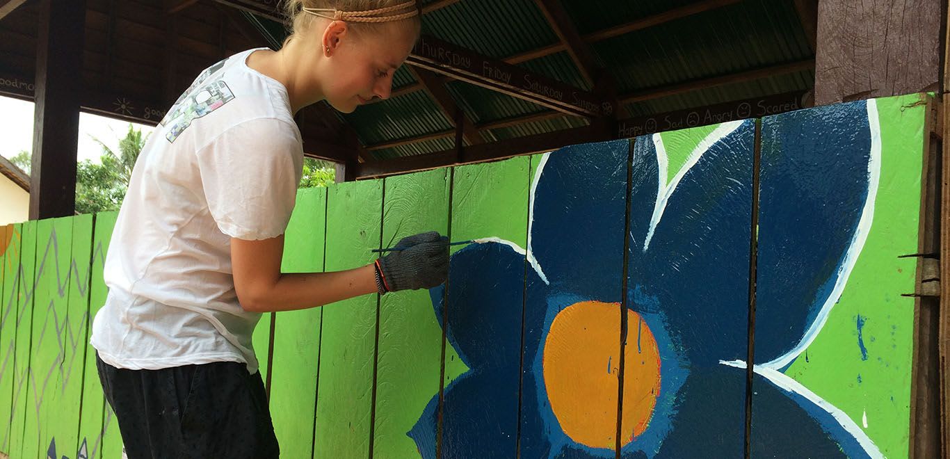 Painting a classroom 